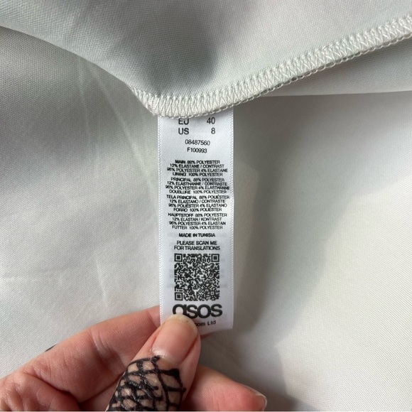 NWT ASOS DESIGN floral check midi dress fit flare sleeveless scuba knit 8 slit - Picture 8 of 11